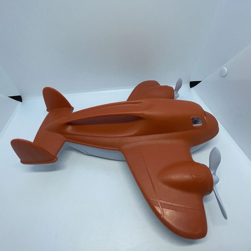 Green‎ Toys Fire Plane Scoop & Drop Water Toy Orange & White Made In USA
